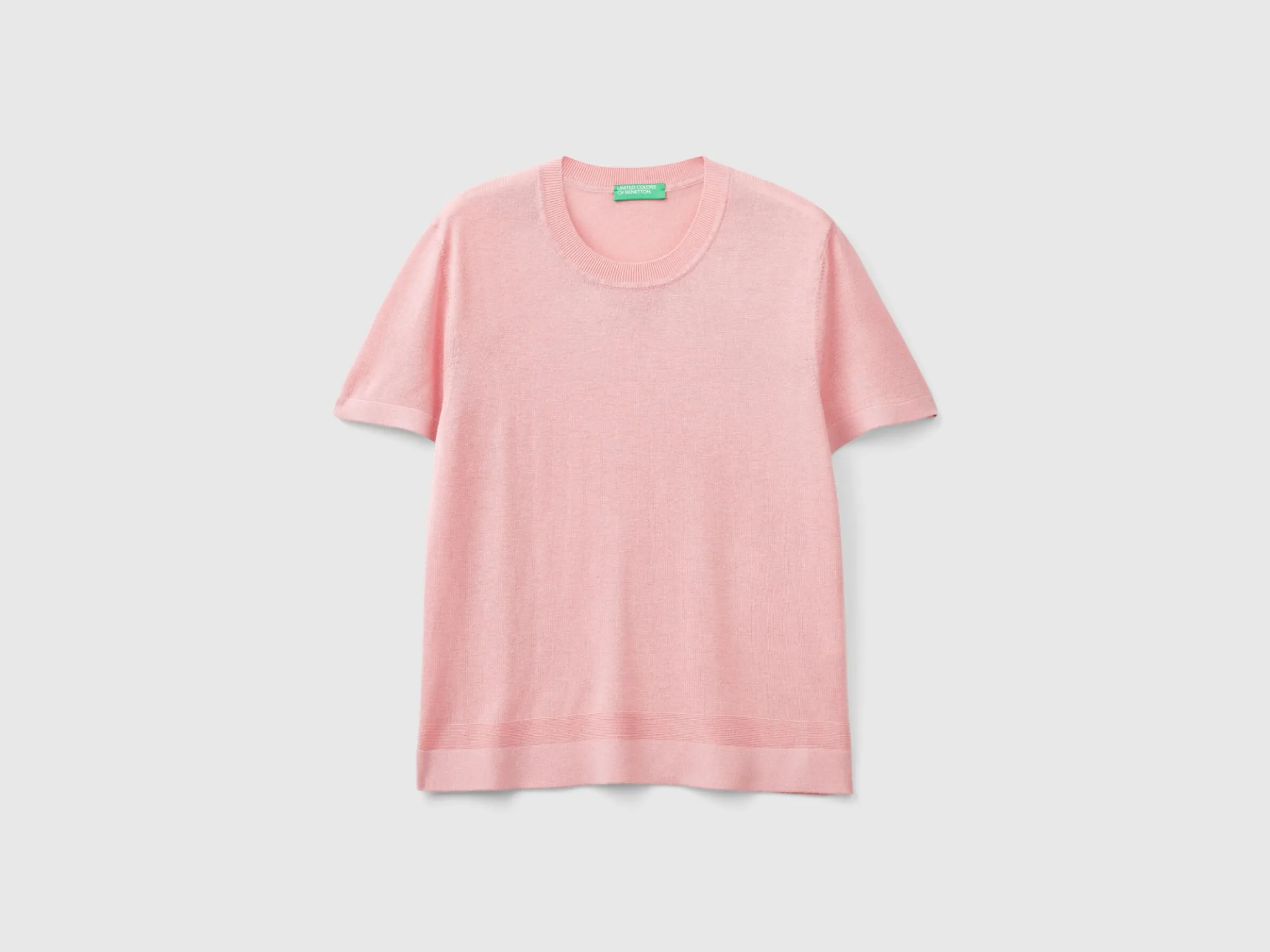 Short sleeve sweater in silk blend