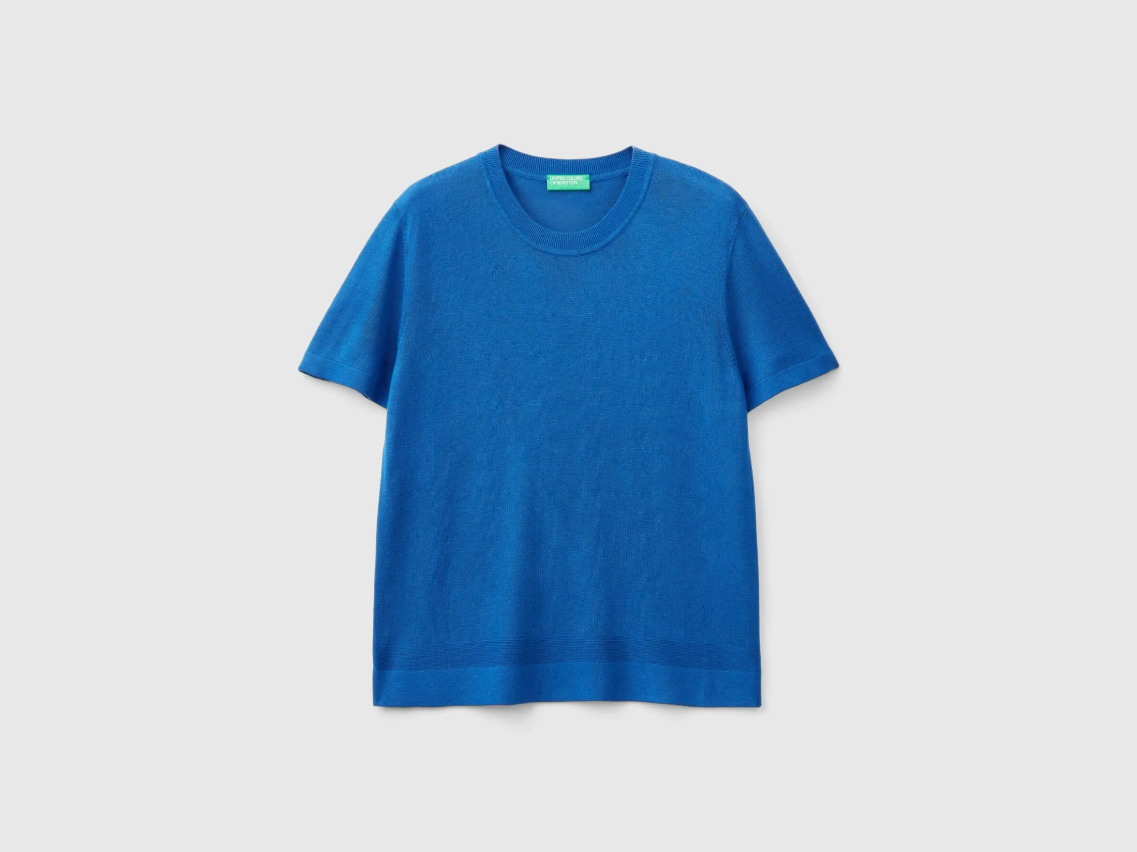 Short sleeve sweater in silk blend