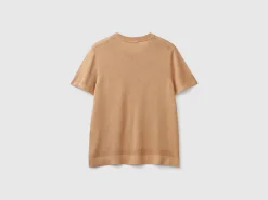 Short sleeve sweater in silk blend