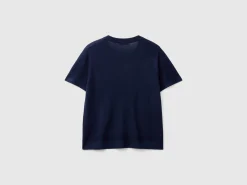 Short sleeve sweater in silk blend