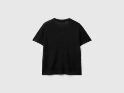 Short sleeve sweater in silk blend
