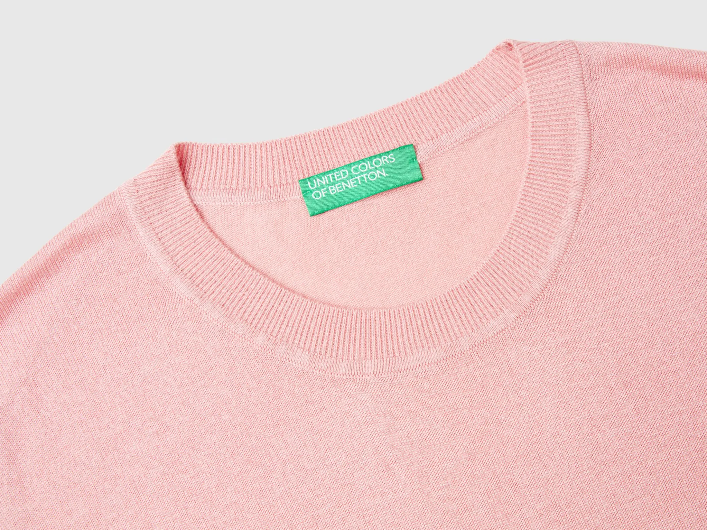 Short sleeve sweater in silk blend