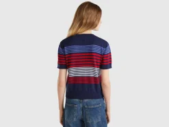 Short sleeve top with stripes