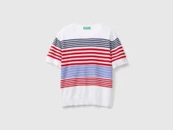 Short sleeve top with stripes