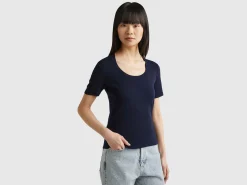 Short sleeve t-shirt in long fiber cotton