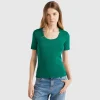 Short sleeve t-shirt in long fiber cotton