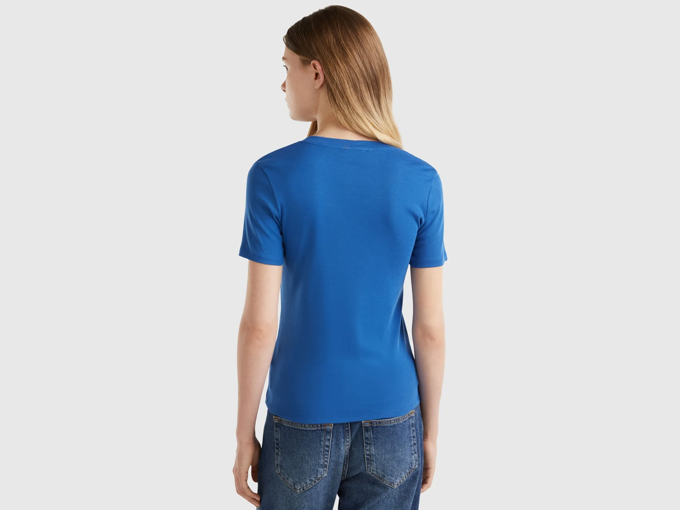 Short sleeve t-shirt in long fiber cotton