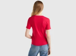 Short sleeve t-shirt in long fiber cotton
