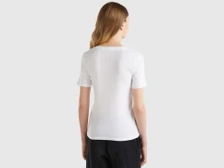 Short sleeve t-shirt in long fiber cotton