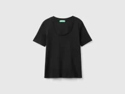Short sleeve t-shirt in long fiber cotton