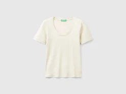 Short sleeve t-shirt in long fiber cotton