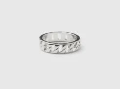 Silver chain ring