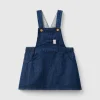 Skirt overalls in chambray