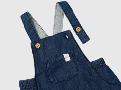 Skirt overalls in chambray