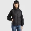 Sleeveless puffer jacket with recycled wadding
