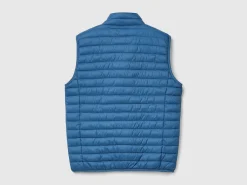 Sleeveless puffer jacket with recycled wadding
