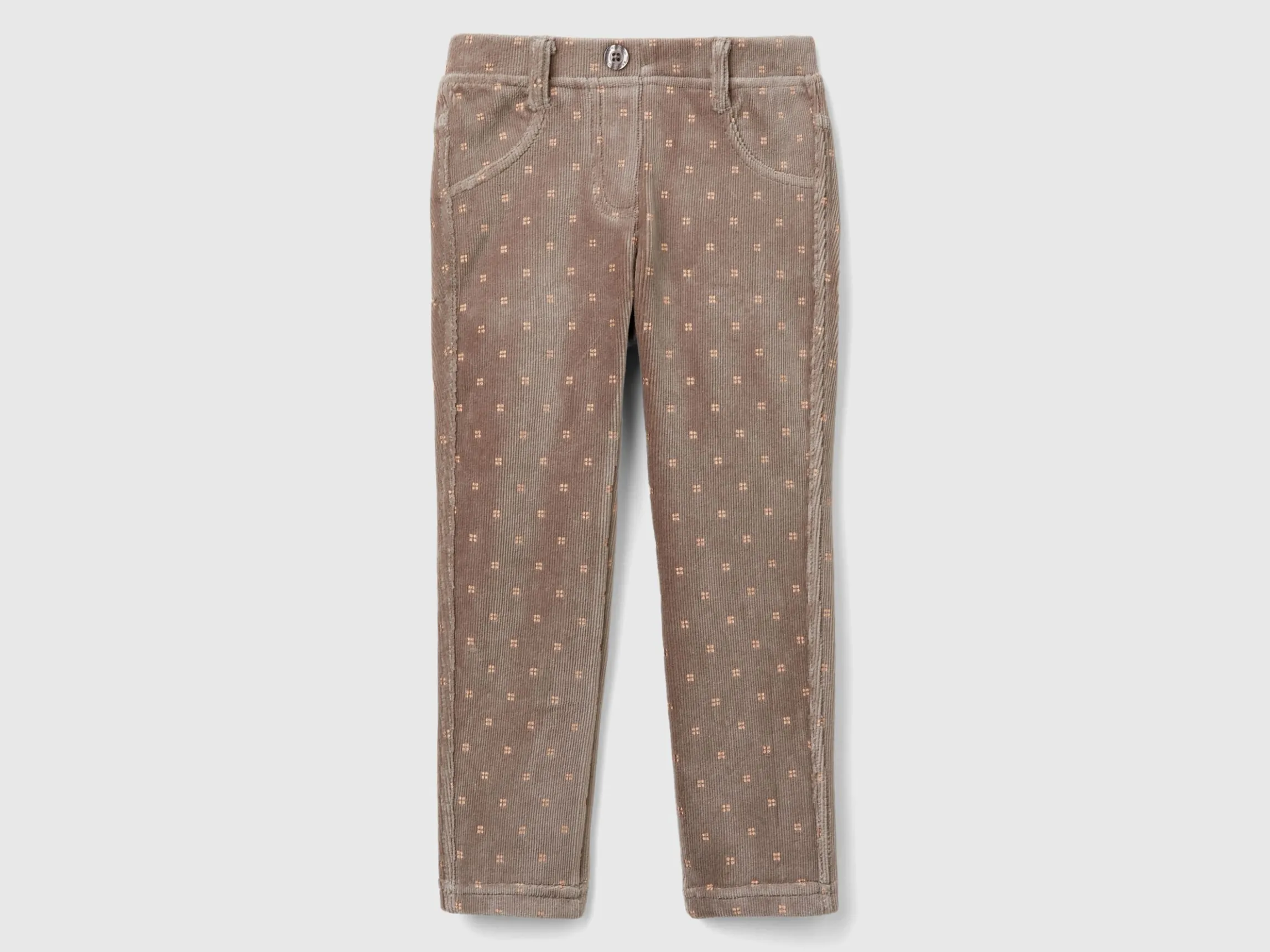 Slim fit chenille trousers