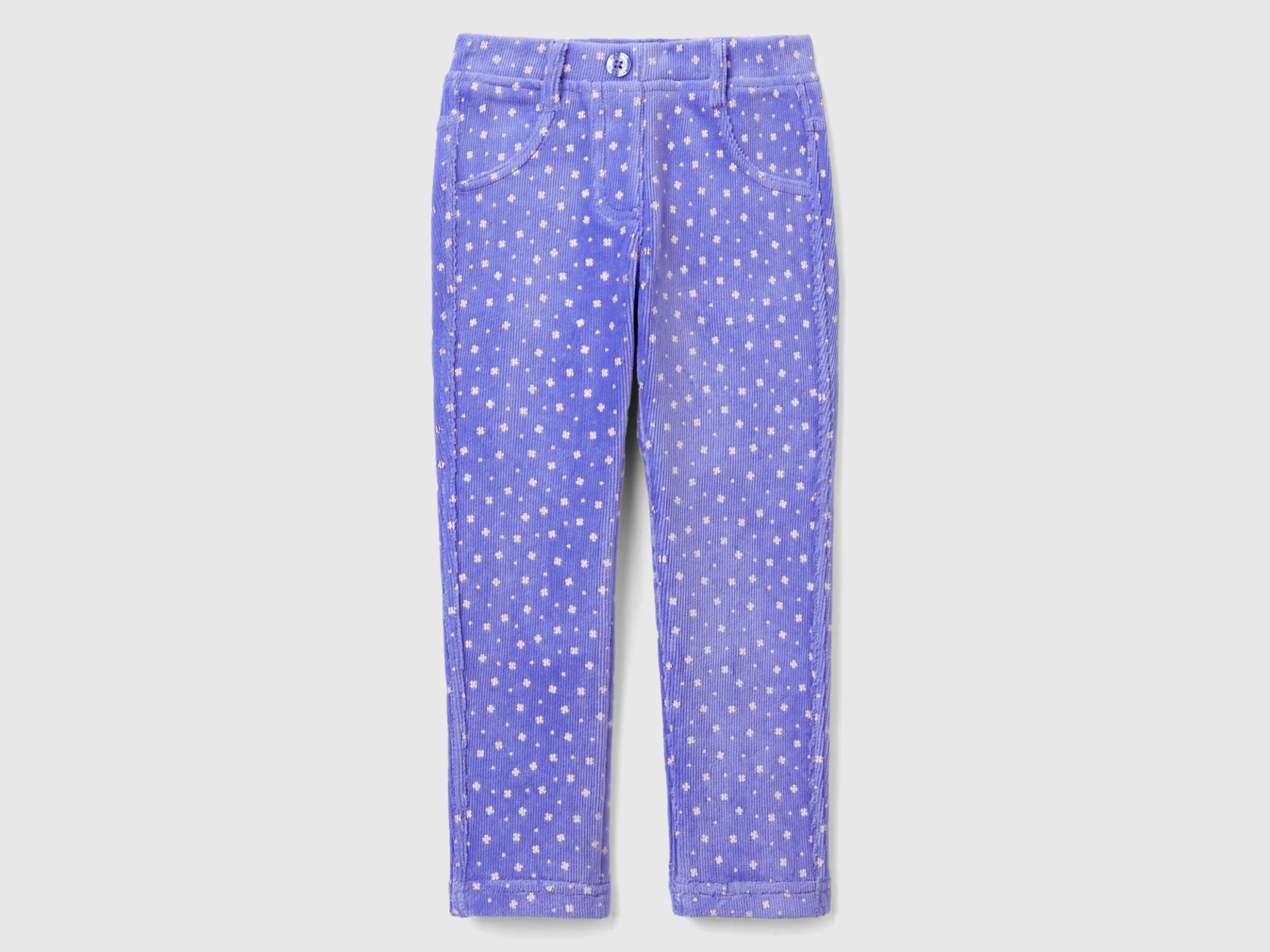 Slim fit chenille trousers