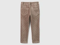Slim fit chenille trousers