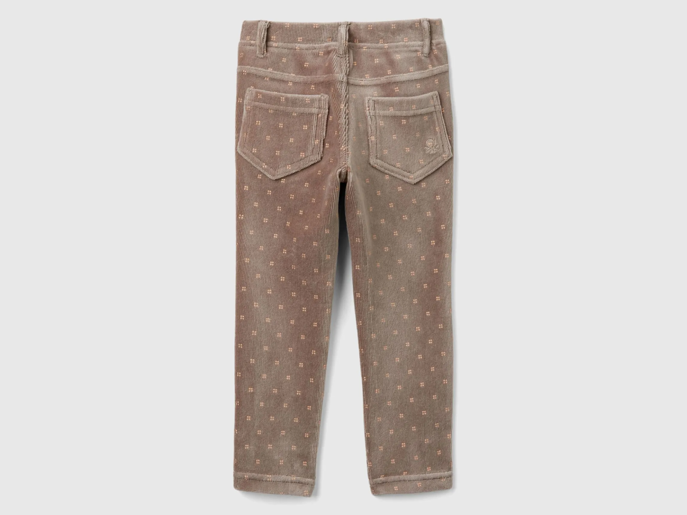 Slim fit chenille trousers