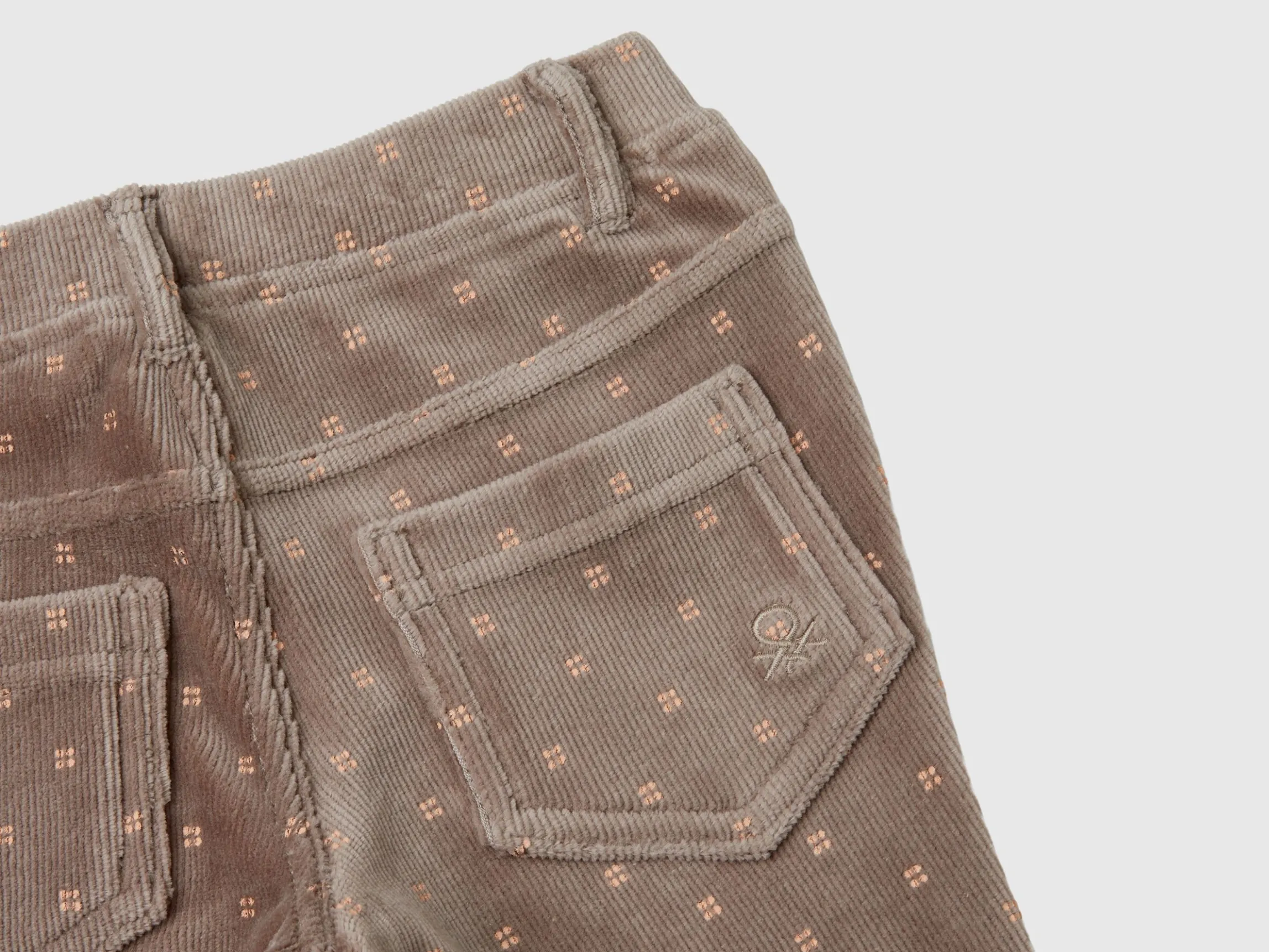 Slim fit chenille trousers