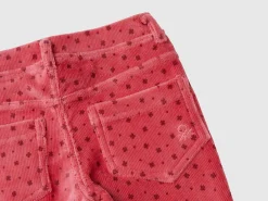 Slim fit chenille trousers