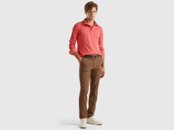 Slim fit chinos in stretch cotton