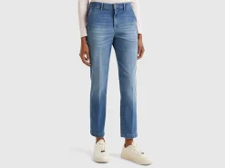 Slim fit denim chinos