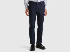 Slim fit denim chinos