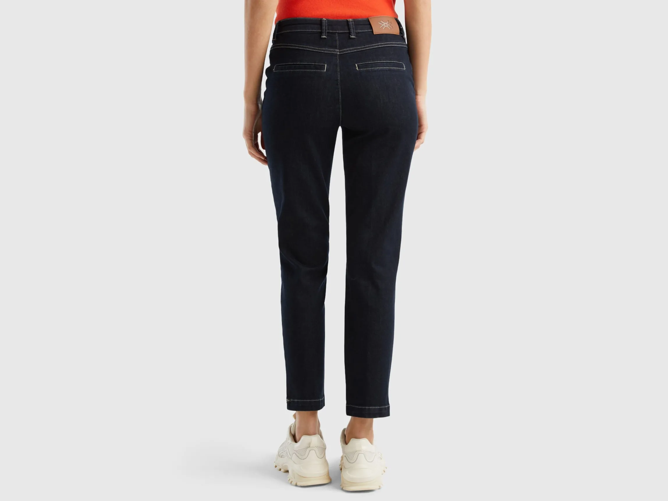 Slim fit denim chinos