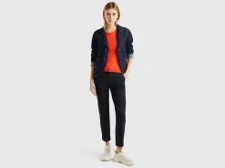 Slim fit denim chinos