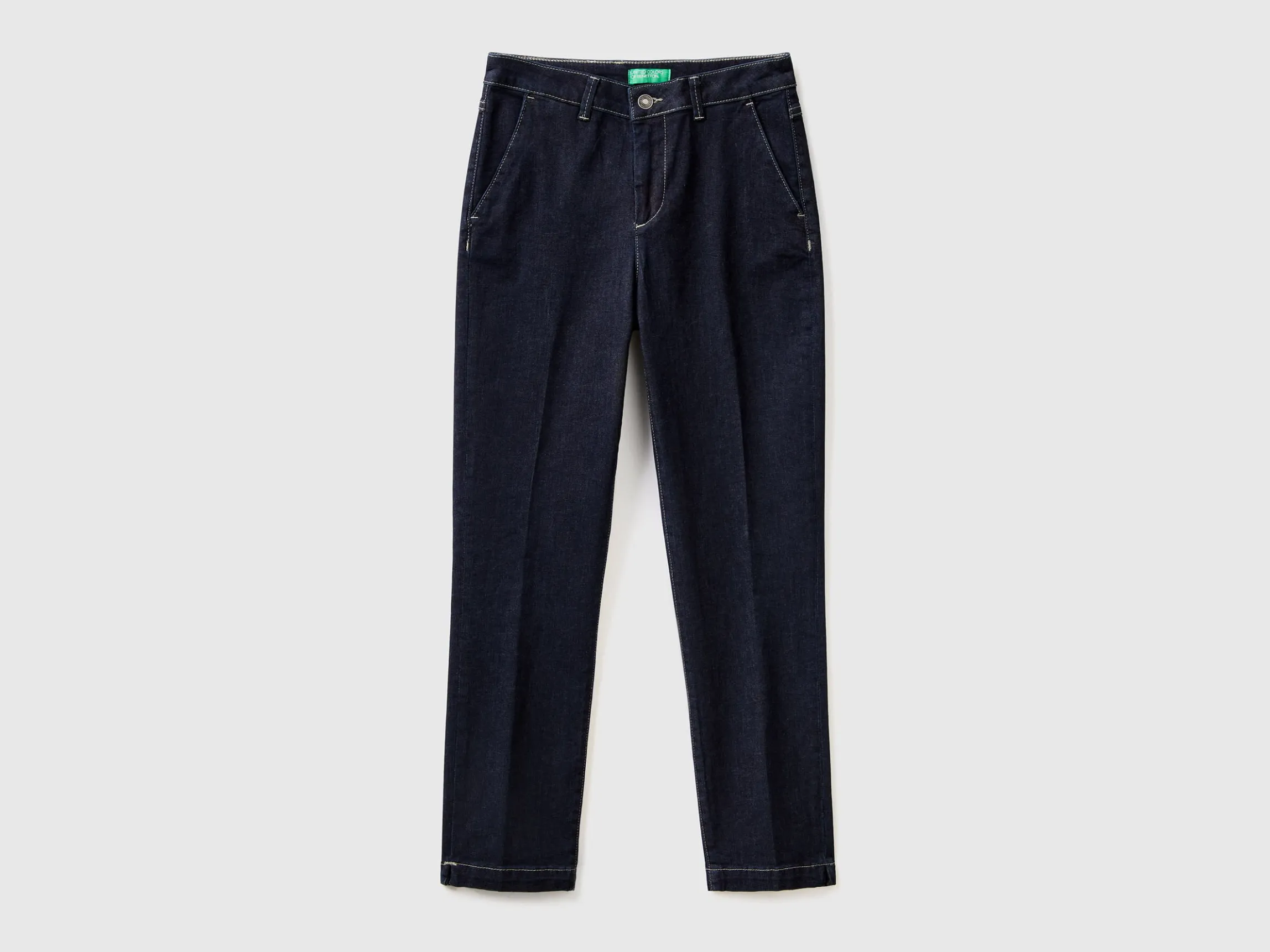Slim fit denim chinos