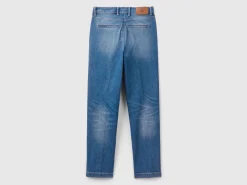 Slim fit denim chinos