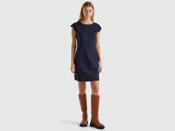 Slim fit dress in stretch viscose blend