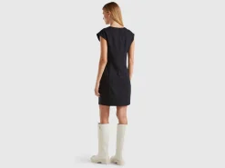 Slim fit dress in stretch viscose blend