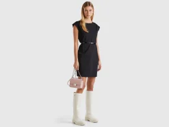 Slim fit dress in stretch viscose blend