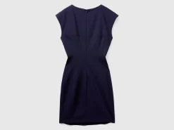 Slim fit dress in stretch viscose blend