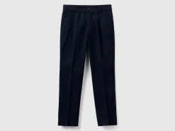 Slim fit flannel trousers