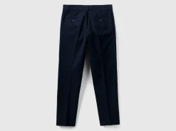 Slim fit flannel trousers