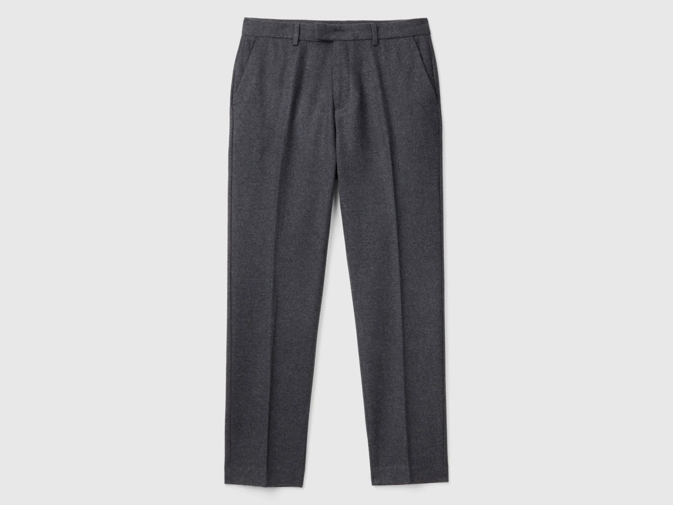 Slim fit flannel trousers