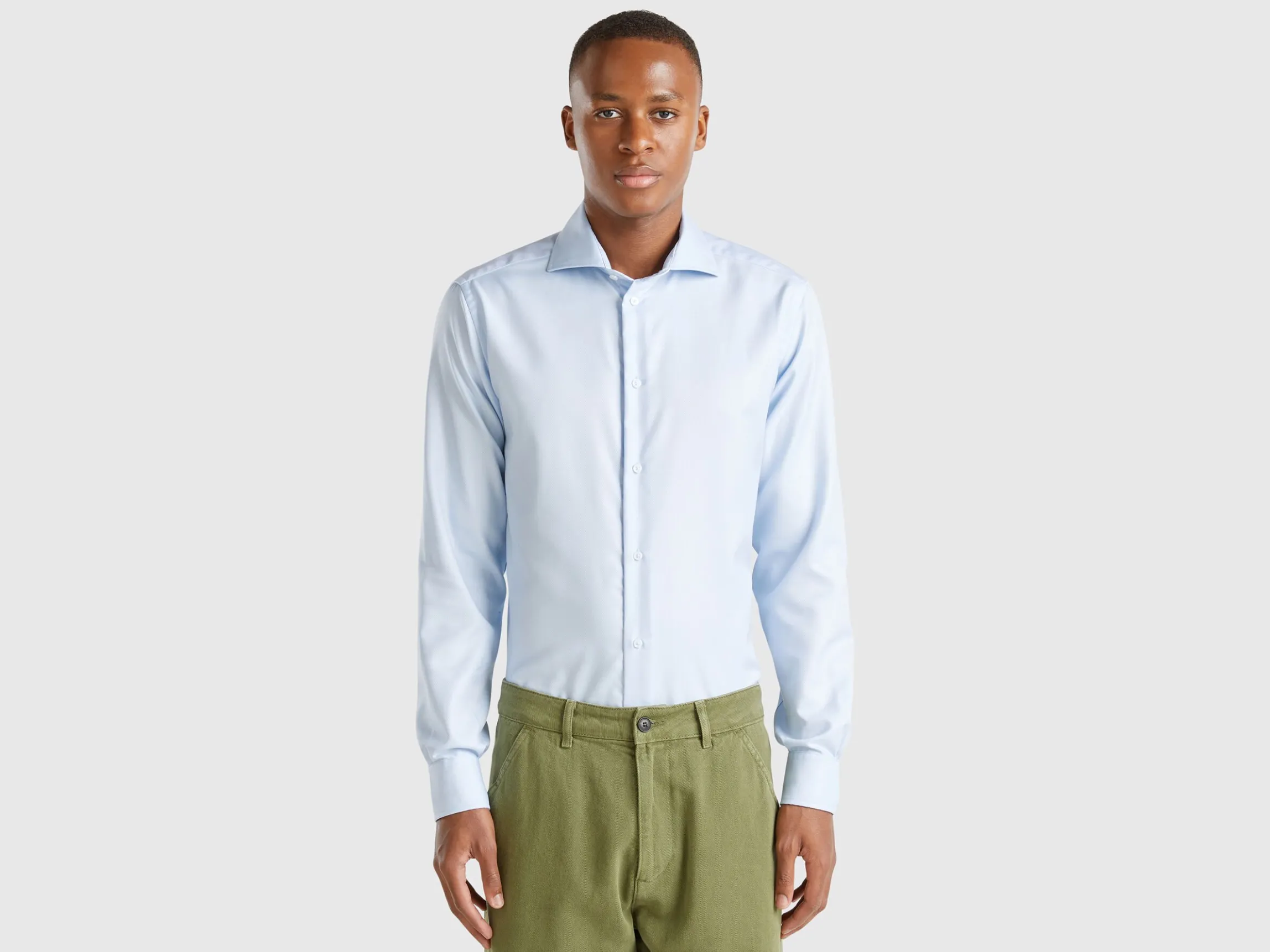 Slim fit shirt in cotton blend