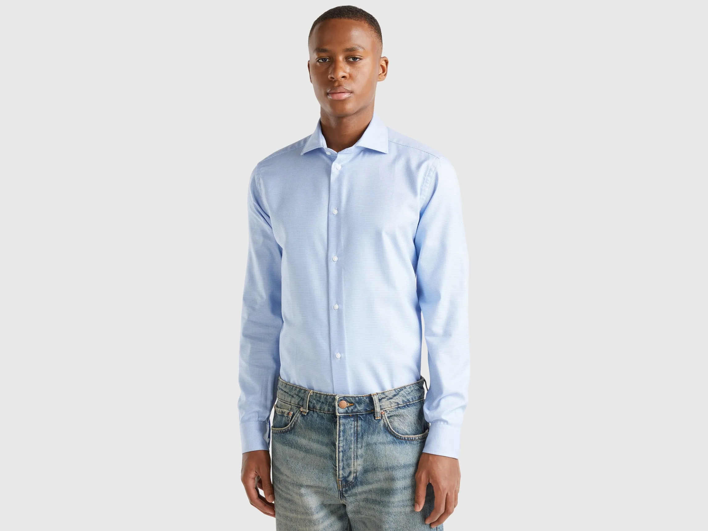 Slim fit shirt in cotton blend
