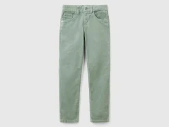 Slim fit stretch corduroy trousers