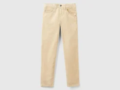 Slim fit stretch corduroy trousers