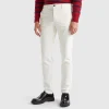 Slim fit stretch velvet trousers