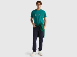 Slim fit stretch velvet trousers