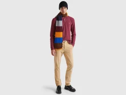 Slim fit stretch velvet trousers