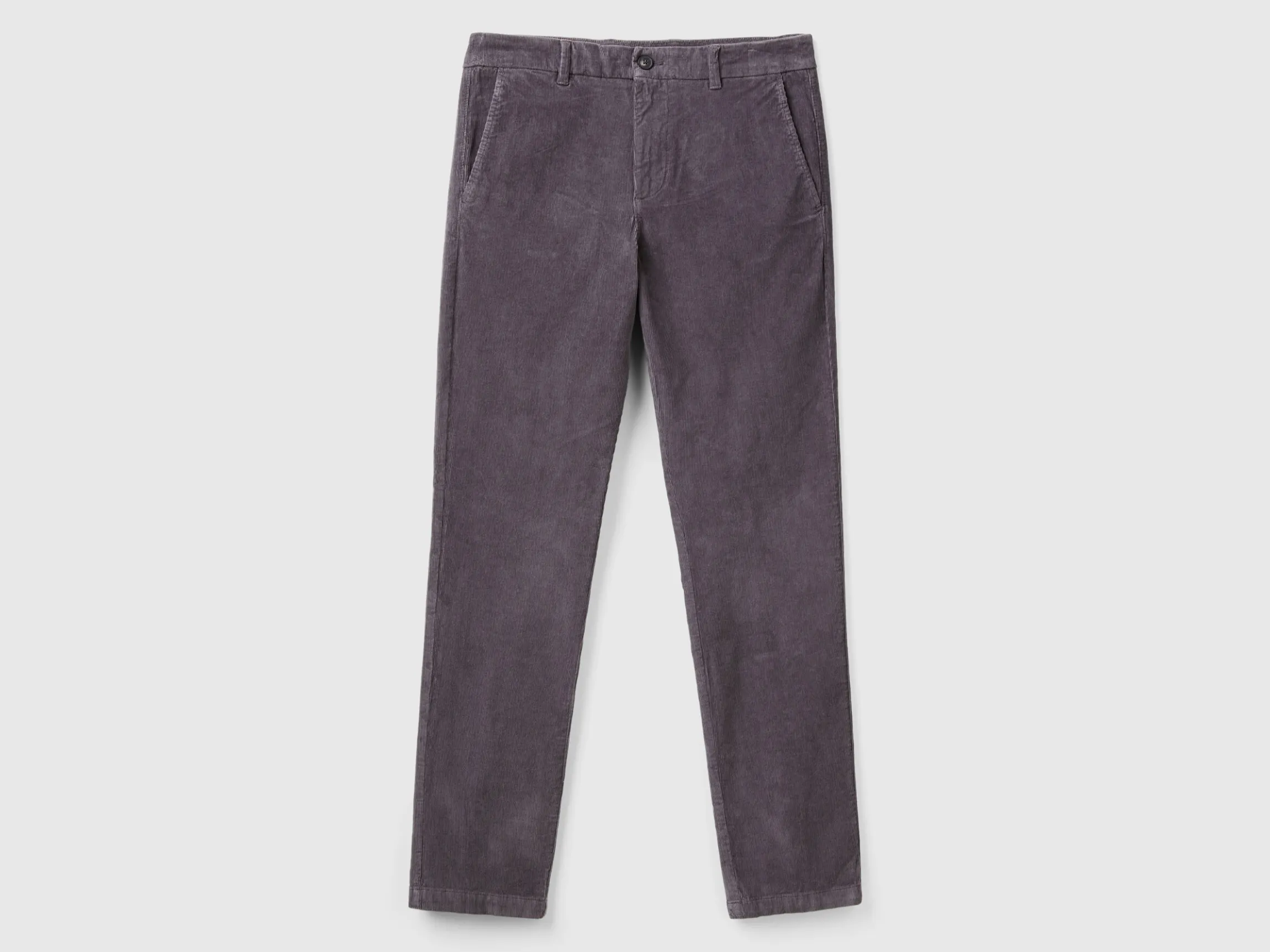 Slim fit stretch velvet trousers