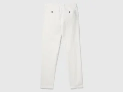Slim fit stretch velvet trousers