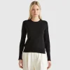 Slim fit sweater in viscose blend